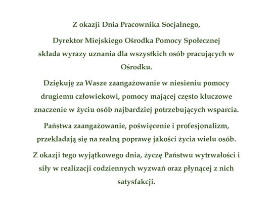 dzień pracownika socjalnego