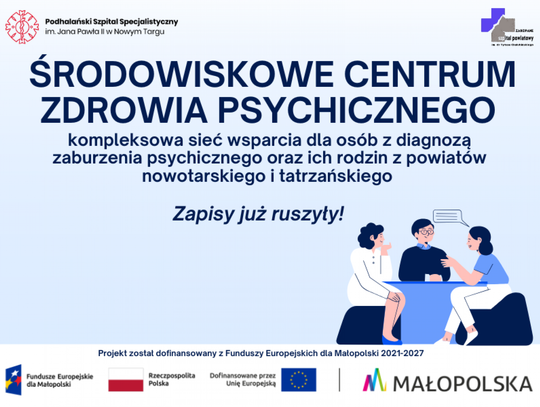 środowiskowe centrum zdrowia psychicznego, kompleksowa sieć wsparcia, wsparcie dla osób z diagnozą zaburzenia psychicznego