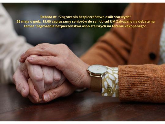 Debata nt. zagrożenia bezpieczeństwa osób starszych