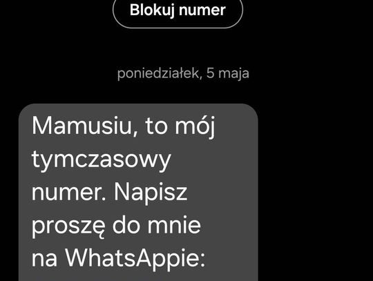 próba oszustwa, oszustwo przez sms-a, ostrzeżenie z komendy powiatowej policji