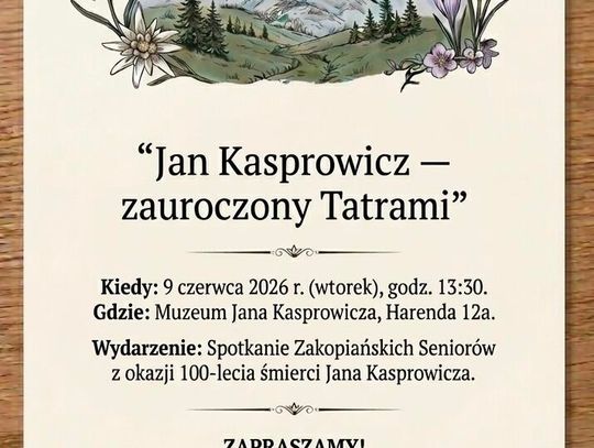 "Jan Kasprowicz zauroczony Tatrami"