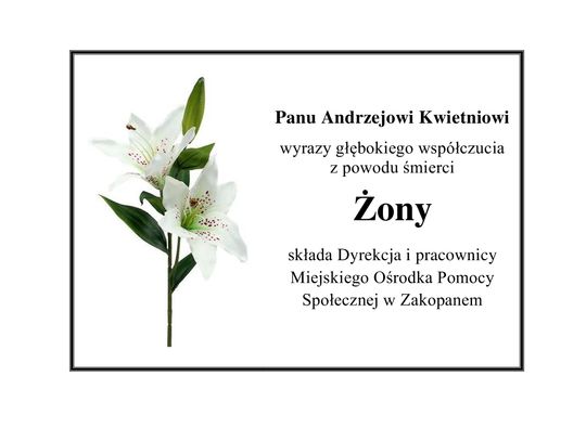 kondolencje
