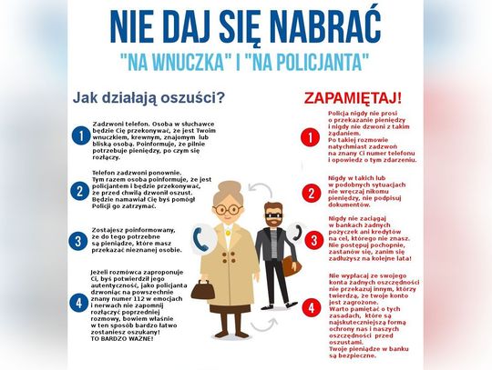 nie daj się oszukać, uważaj seniorze,