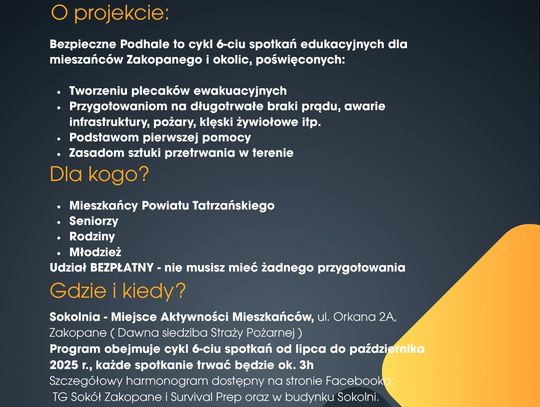 bezpieczne podhale, edukacja mieszkańców,