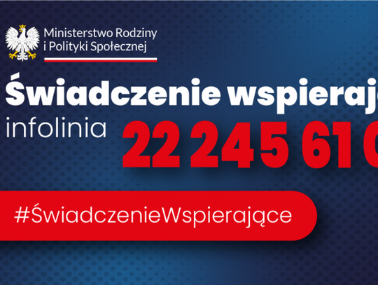 świadczenie wspierające, infolinia