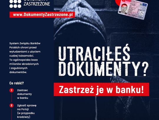 utraciłeś dokumenty zastrzeż je w banku, akcja informacyjna Komendy Powiatowej Policji w Zakopanem