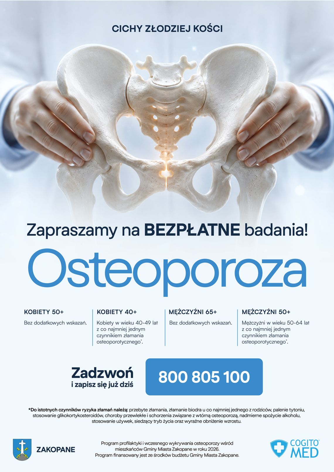 Bezpłatne badania w kierunku osteoporozy bezpłatne badania dotyczące osteoporozy