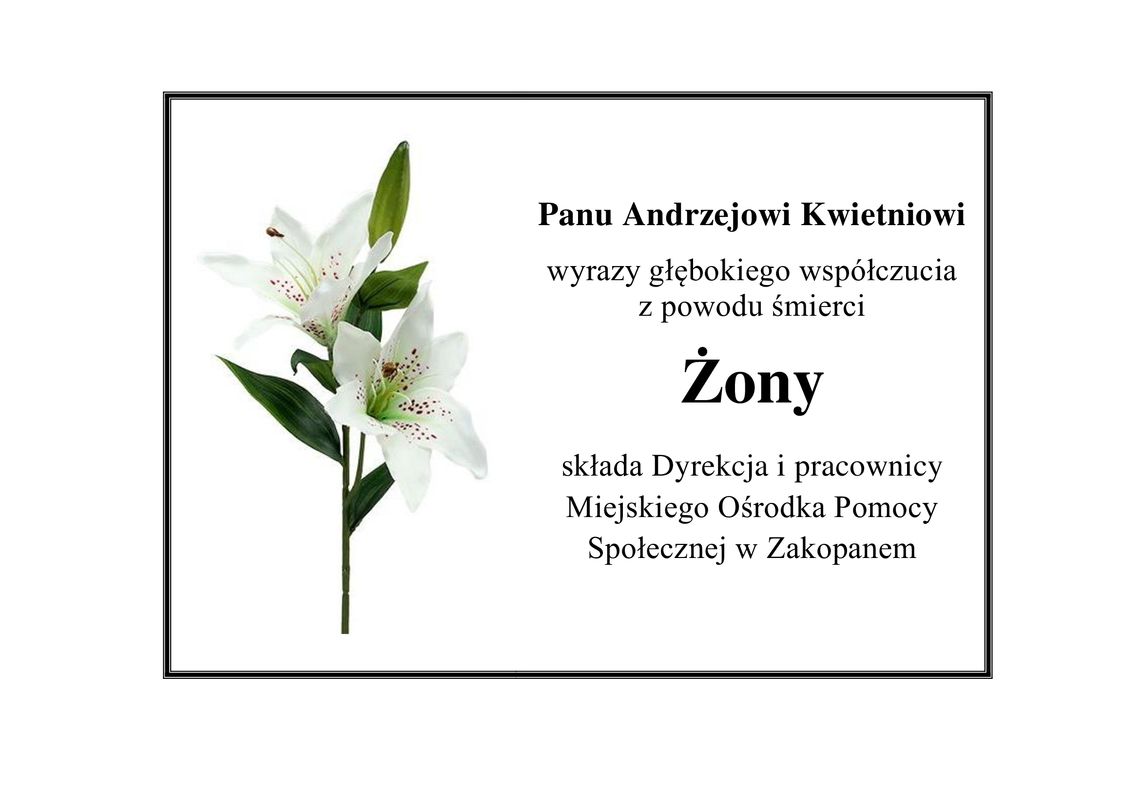 kondolencje
