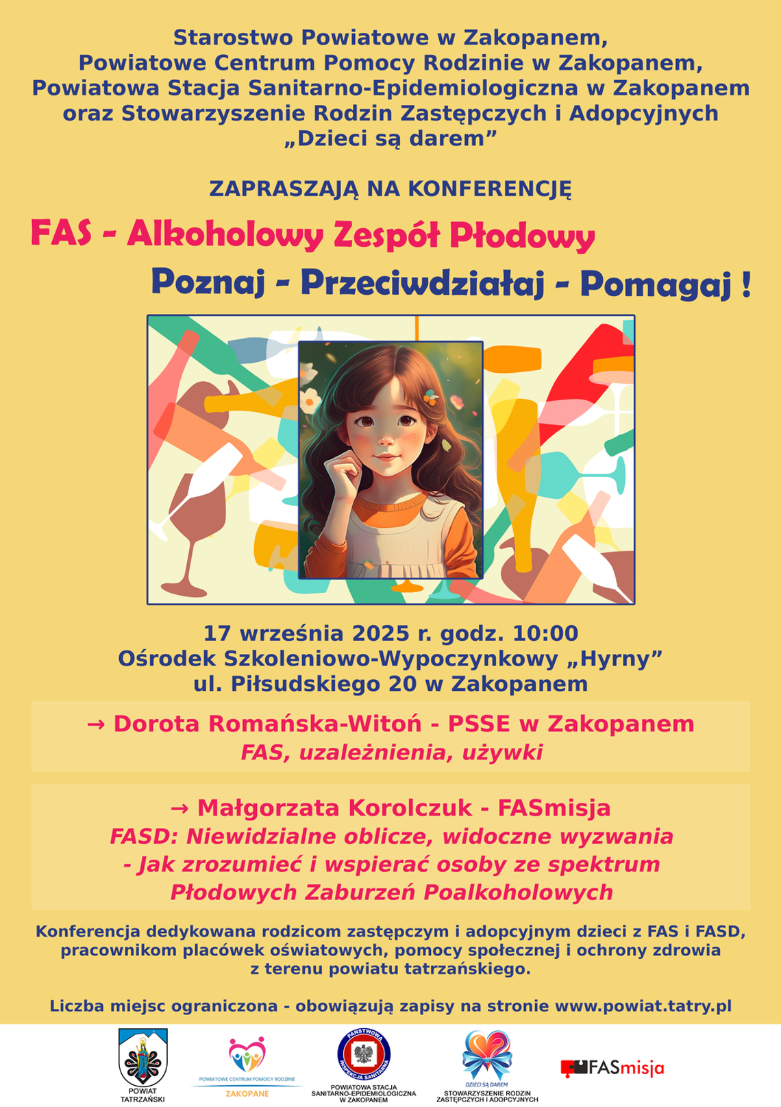 Konferencja poświęcona Alkoholowemu Zespołowi Płodowemu: Poznaj – Przeciwdziałaj – Pomagaj, Starostwo Powiatowe, Powiatowe Centrum Pomocy Rodzinie