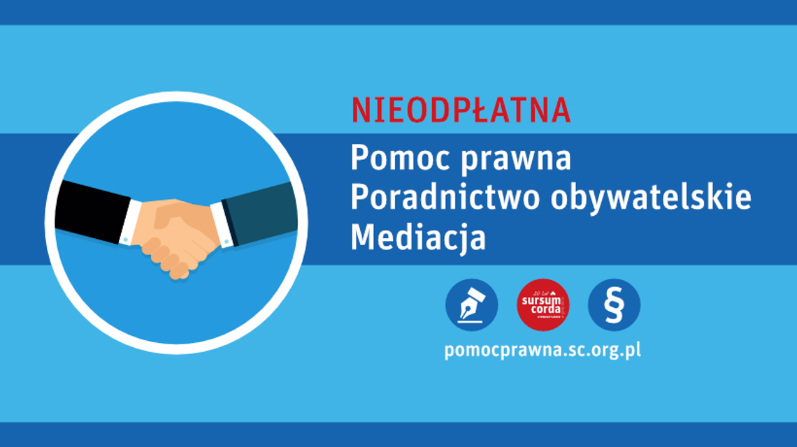 nieodpłatna pomoc prawna, wsparcie mieszkańców,nieodpłatne poradnictwo obywatelskie, nieodpłatne mediacje