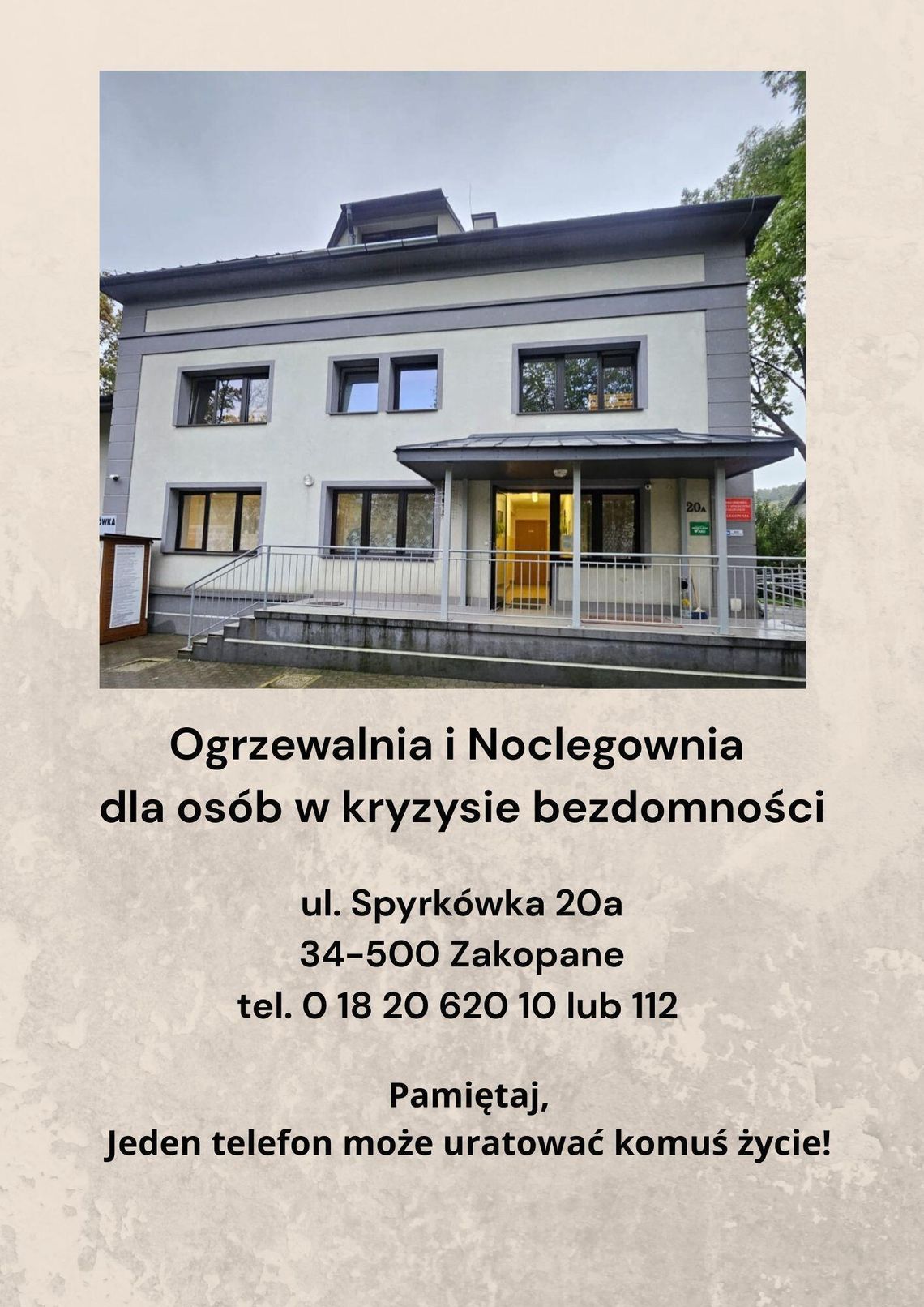 Ogrzewalnia i noclegownia dla osób w kryzysie bezdomności funkcjonują i są dostępne. ogrzewalnia i noclegownia dla osób bezdomnych