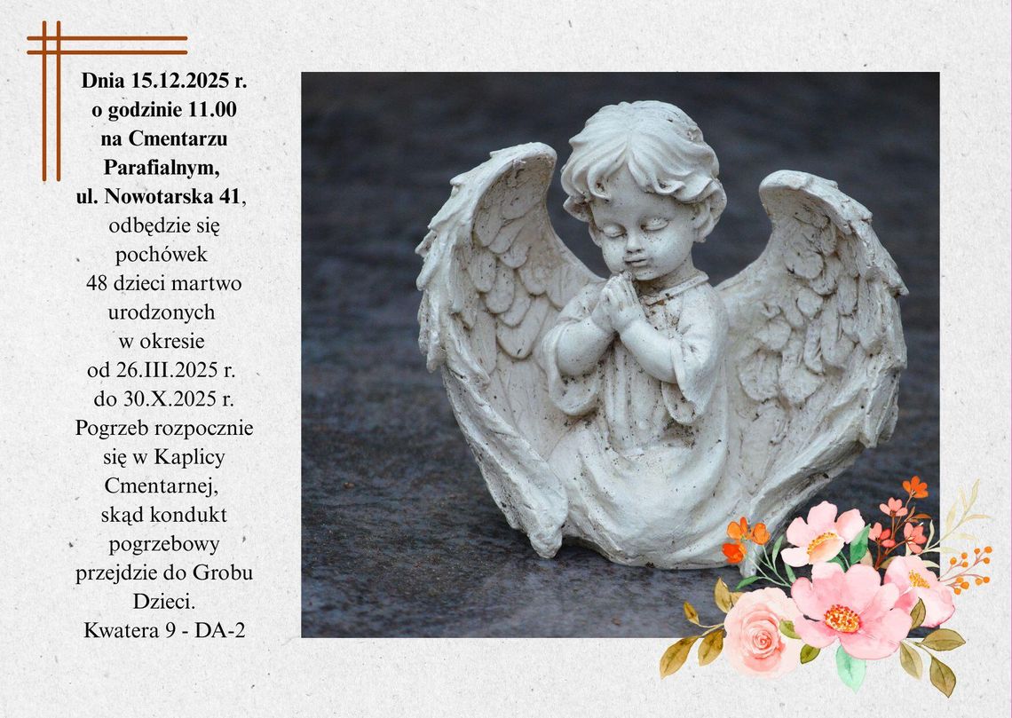 pogrzeb dzieci martwo urodzonych