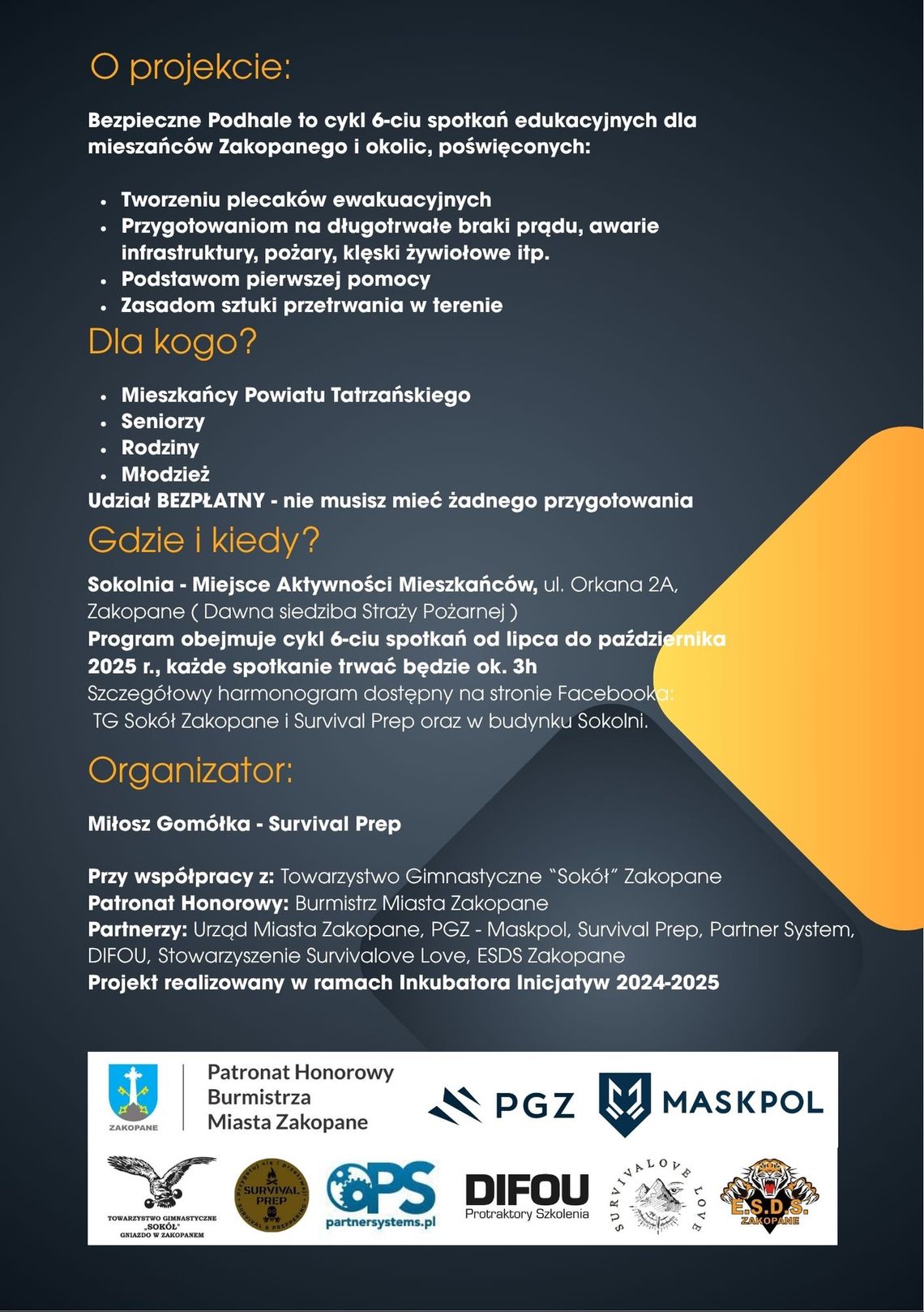 bezpieczne podhale, edukacja mieszkańców,