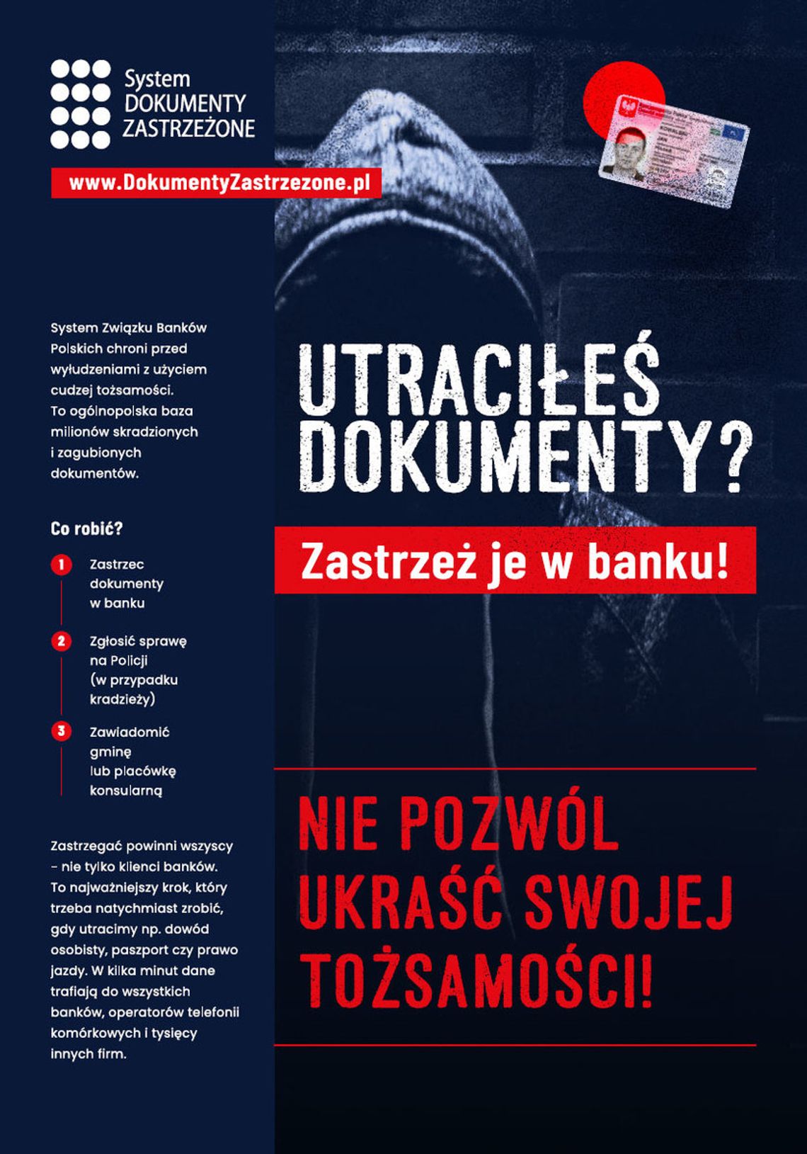 utraciłeś dokumenty zastrzeż je w banku, akcja informacyjna Komendy Powiatowej Policji w Zakopanem