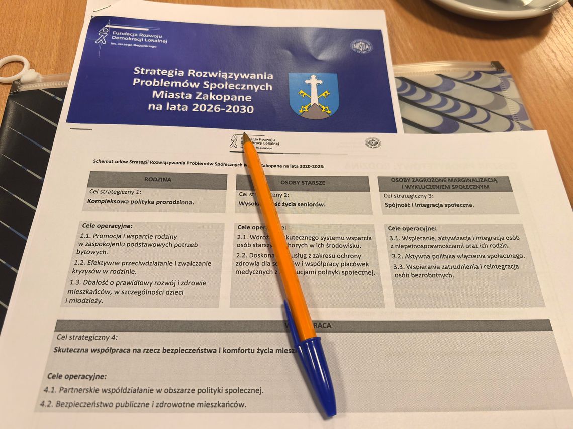 Warsztaty dotyczące Strategii Rozwiązywania Problemów Społecznych Miasta Zakopane na lata 2026 - 2030 - II spotkanie Warsztaty dotyczące Strategii Rozwiązywania Problemów Społecznych Miasta Zakopane na lata 2026 - 2030