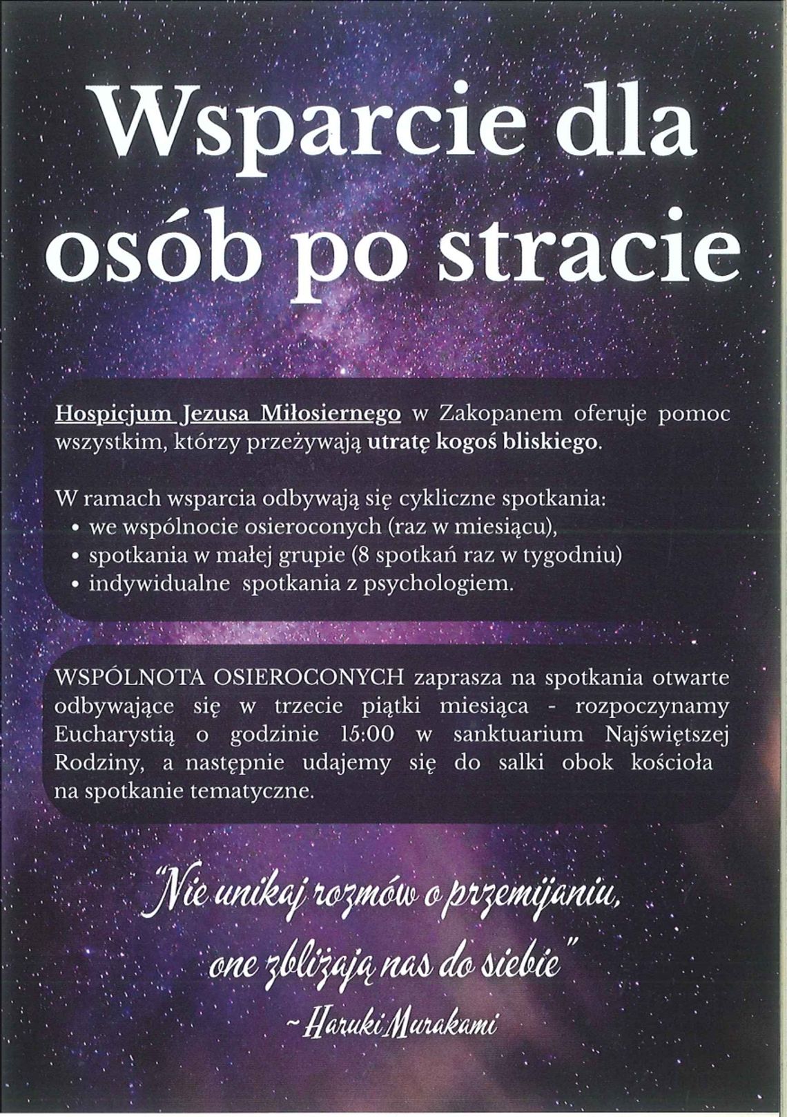 wsparcie dla osób po stracie